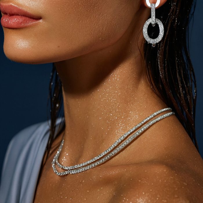 Diamond Drop Earrings