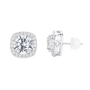 Elegant moissanite stud earrings