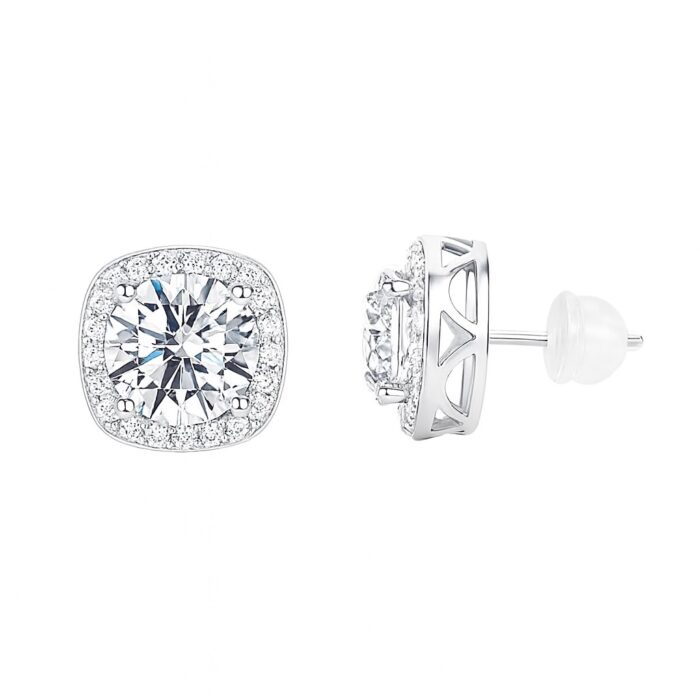 Elegant moissanite stud earrings