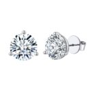 3ct Round Moissanite Studs – 9mm