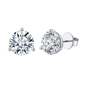3ct Round Moissanite Studs – 9mm