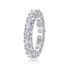 Eternity band of luminous round Moissanite