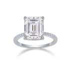 A radiant 5-carat emerald-cut Moissanit