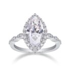 An exquisite 3-carat marquise-cut Moissanite ring